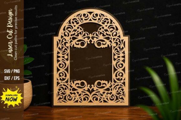 Arch Floral Frame Laser Cut SVG: Elevate Your Creative Projects