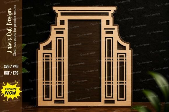Architectural Door Frame Laser Cut SVG
