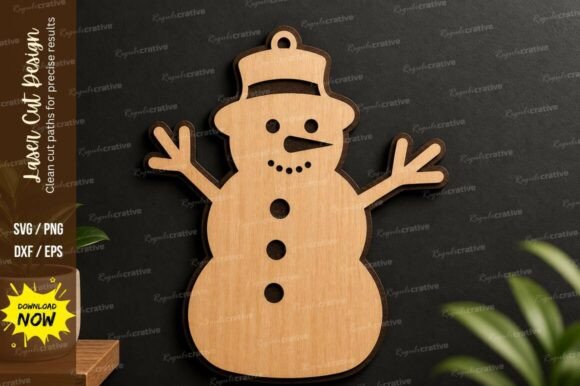 Create Festive Crafts with Snowman Laser Cut Christmas File