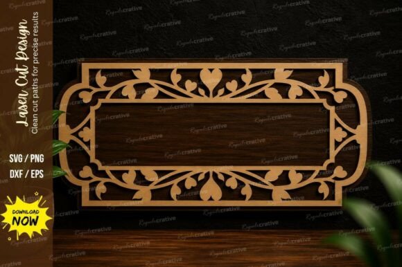 Elegant Decorative Border Frame Laser Cut SVG Designs