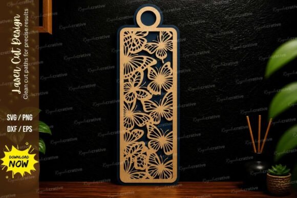 Floral Bookmark Pattern Laser Cut Svg
