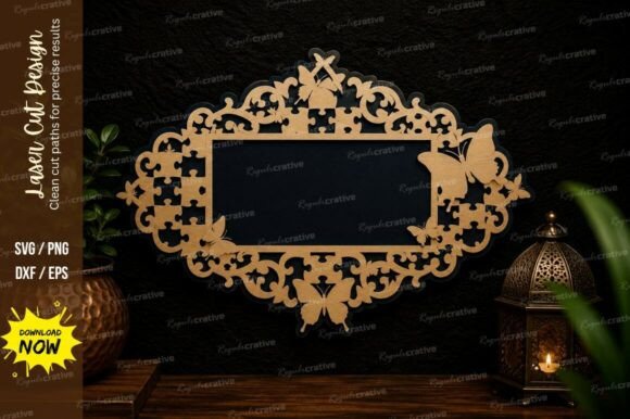 Floral Decorative Frame Laser Cut SVG for Elegant Projects
