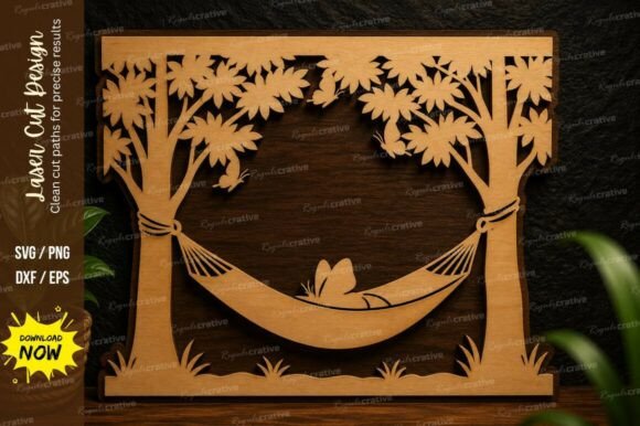 Hammock Forest Frame Laser Cut SVG Design