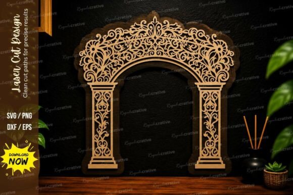Royal Ornamental Arch Laser Cut SVG Design