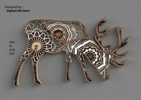 Stunning Multilayered Mandala Deer for Laser Projects