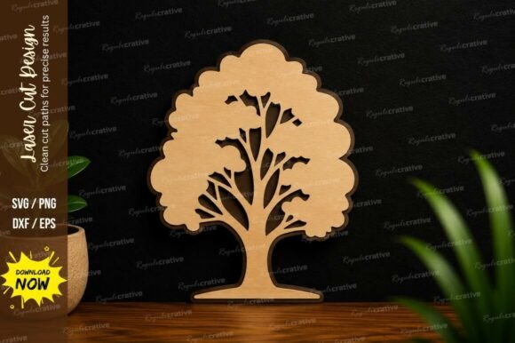 Tree Silhouette Laser Cut SVG: Natural Designs for Your Projects