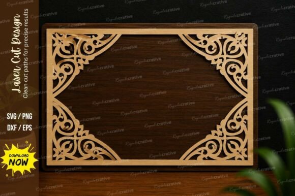 Vintage Corner Frame Laser Cut SVG: A Timeless Design Asset